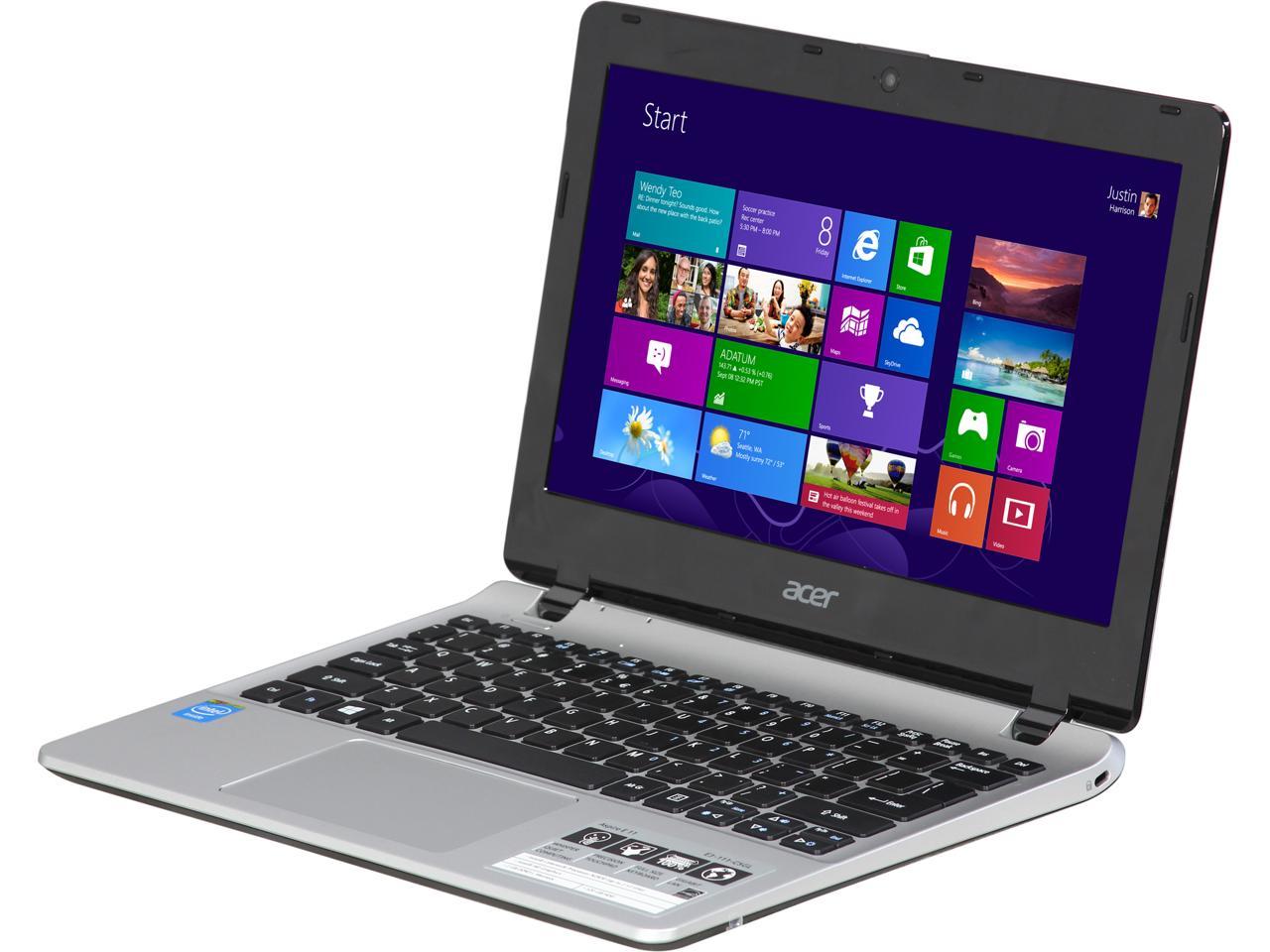 Lastig Pool Aquarium Acer Laptop Aspire Intel Celeron N2830 (2.16GHz) 2GB Memory 320GB HDD Intel  HD Graphics 11.6" Windows 8.1 E3-111-C5GL - Newegg.com