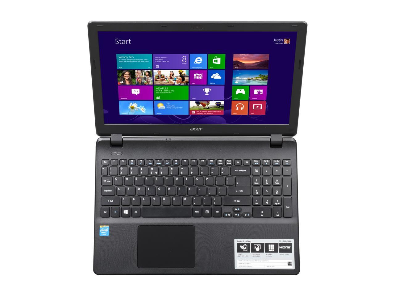 Acer Laptop Aspire Intel Celeron N2840 4gb Memory 500gb Hdd Intel Hd Graphics 156 Windows 81 3728