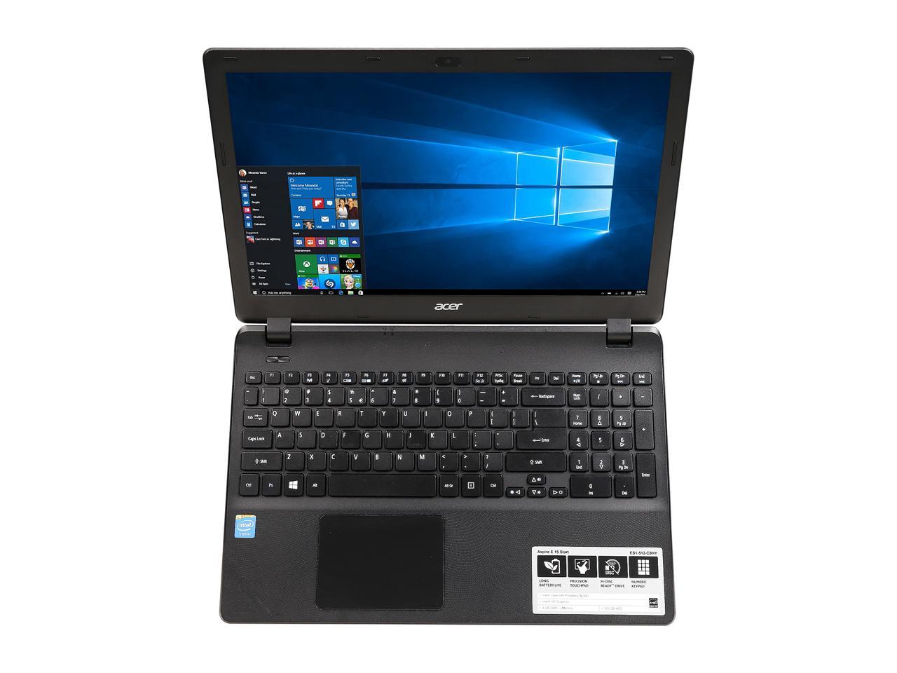 Refurbished Acer Laptop Aspire E Intel Celeron N2840 216ghz 4gb Memory 500gb Hdd 156 0354