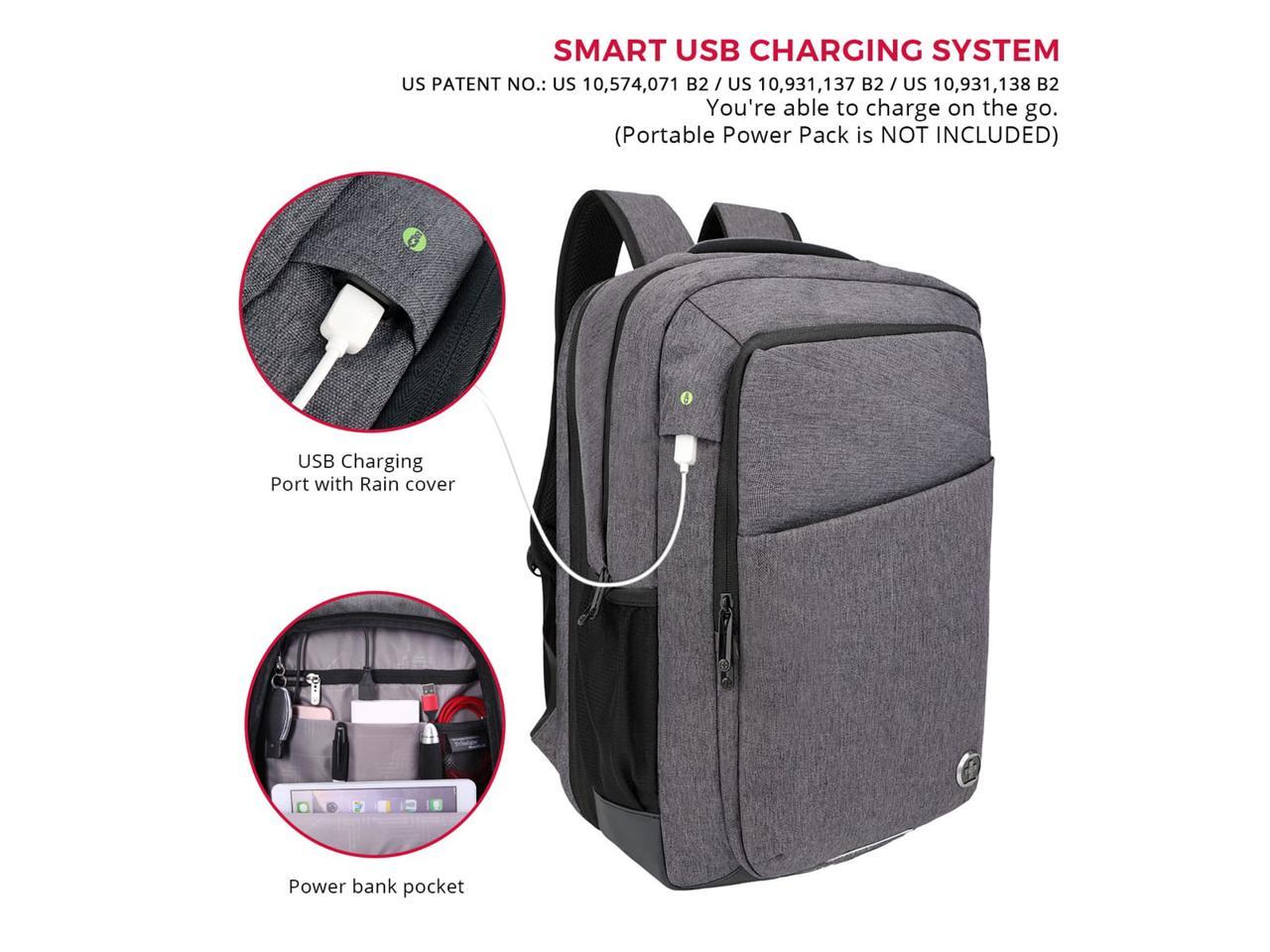 swiss digital micro business travel backpack gray