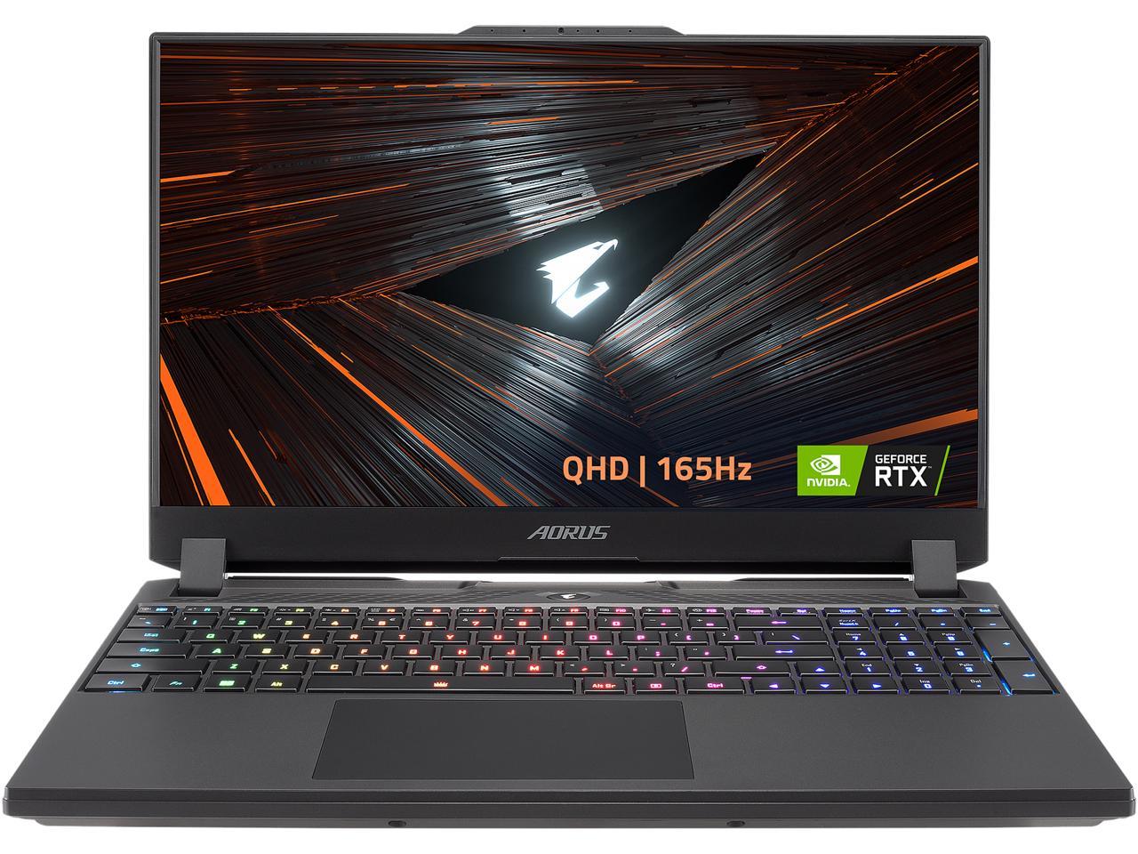 GIGABYTE AORUS 15 XE4 - 15.6" Thin Bezel 165Hz QHD 2560x1440 IPS-level Display - Intel Core i7-12700H - NVIDIA GeForce RTX 3070 Ti Laptop GPU 8GB GDDR6 - 16GB DDR4 RAM - 1TB SSD - Win11 Home - Gaming Laptop (AORUS 15 XE4-73USB14SH)