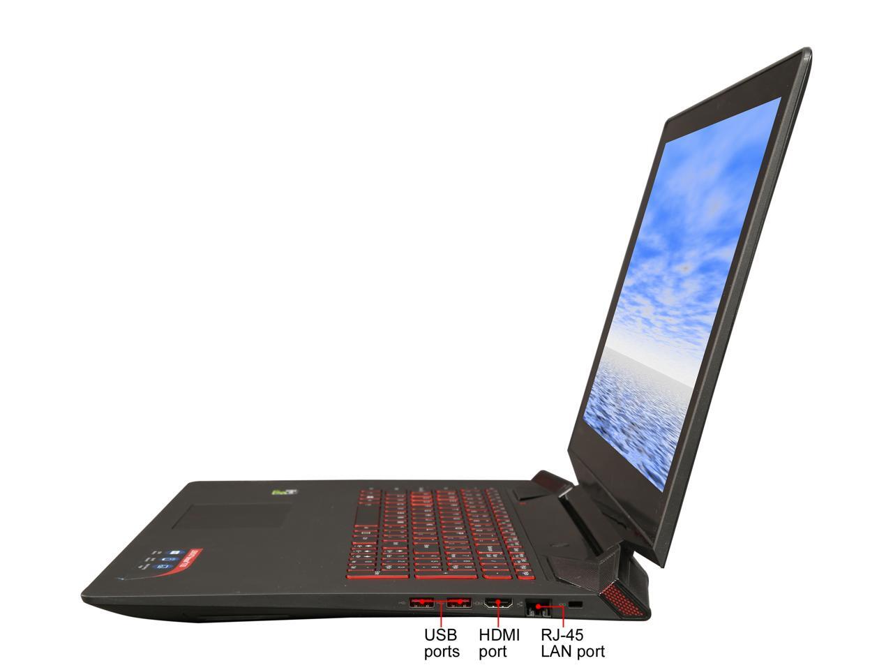 Open Box Lenovo 80K00003US Gaming Laptop Intel Core i76700HQ 2.6 GHz