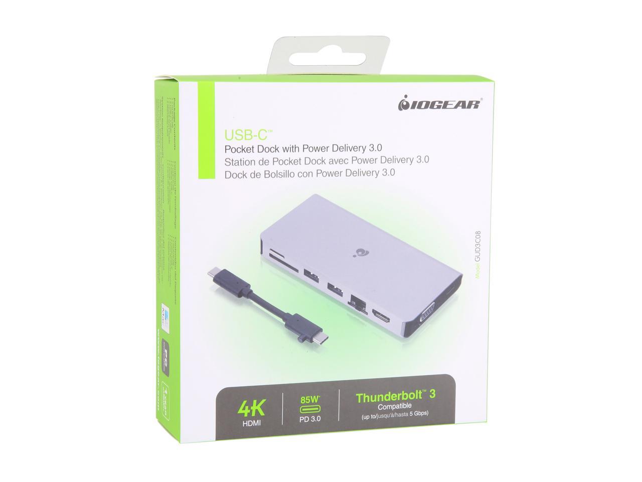 IOGEAR GUD3C08 USB-C Pocket Dock with Power Delivery 3.0 - Newegg.ca