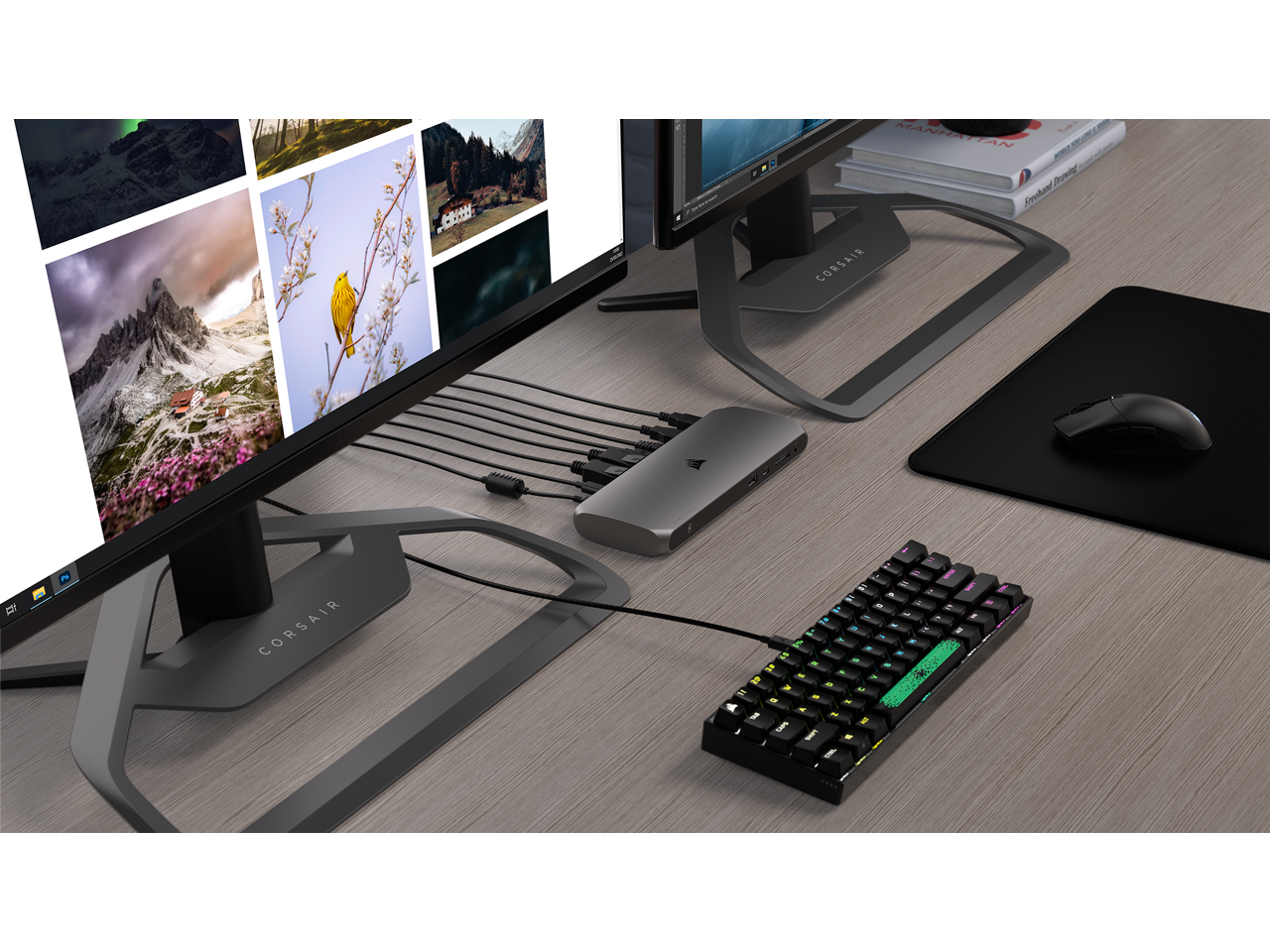 CORSAIR TBT100 DP Thunderbolt™ 3 Dock with DisplayPort 2x DisplayPort