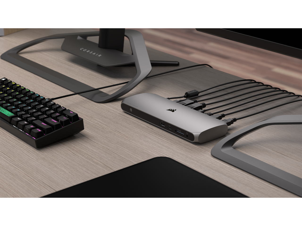 CORSAIR TBT100 DP Thunderbolt™ 3 Dock with DisplayPort 2x DisplayPort