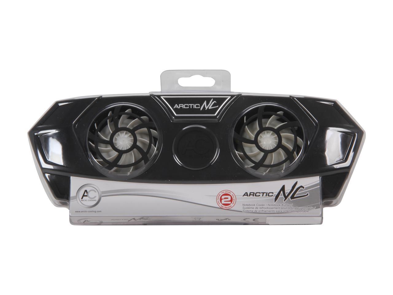 Arctic Cooling Silent Cooler for 12" to 19" Laptops NC (Black)