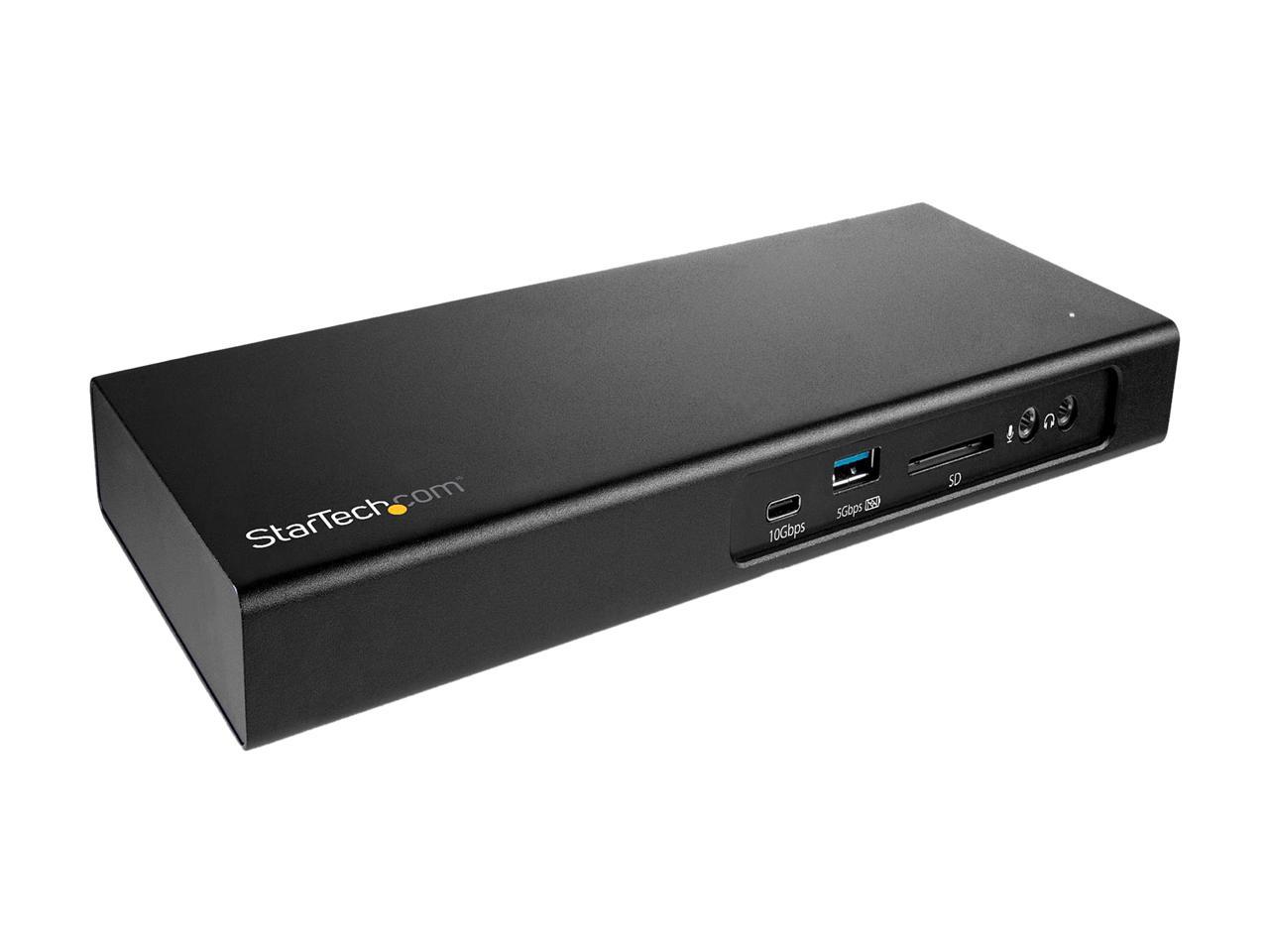 StarTech.com Dual 4K 60Hz Thunderbolt 3 Dock - PCIe M.2 Slot - SD 4.0 ...