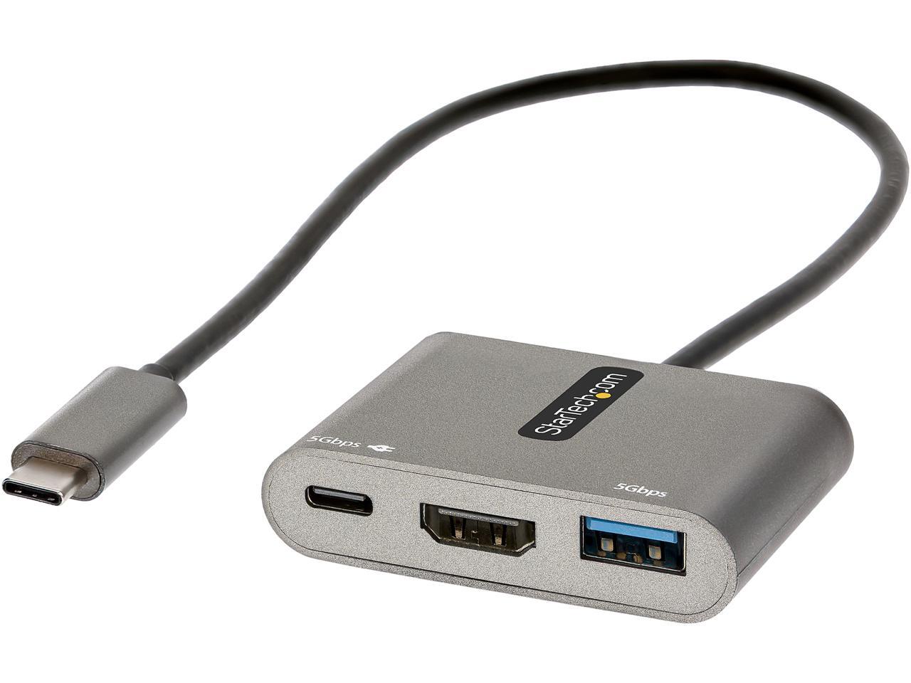 USB C Multiport Adapter, USBC to HDMI 4K Video, 100W Power Delivery