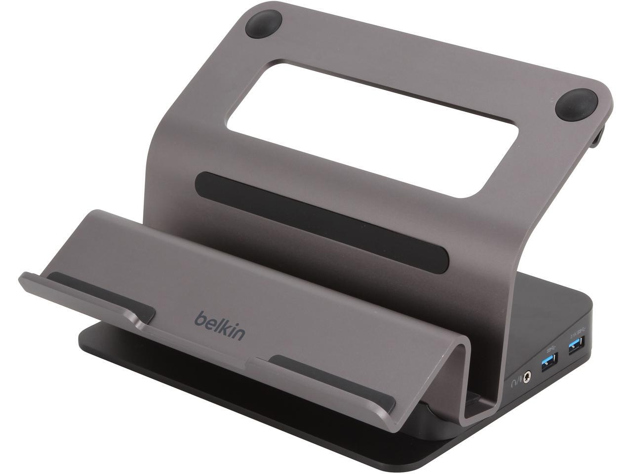 Belkin Black/Gray B2B044C00 USB 3.0 Dual Video Docking Stand for