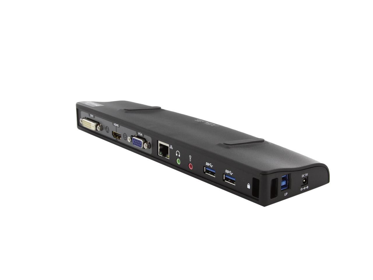 Black 90-XB3100DS00010- USB 3.0 Universal Docking Station - Newegg.com