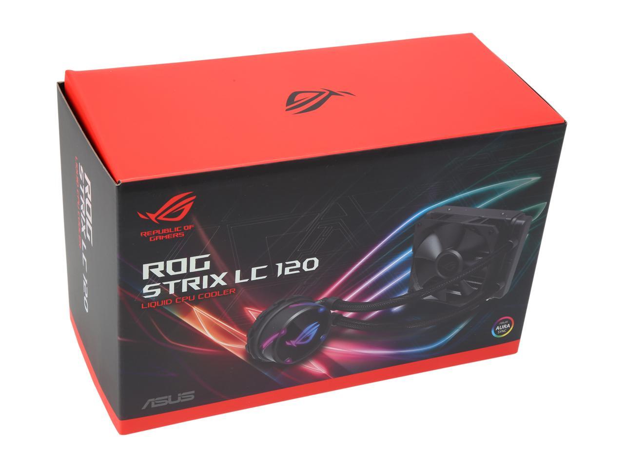 ASUS ROG Strix LC 120 RGB AIO Liquid CPU Cooler 120mm Radiator, 120mm 4