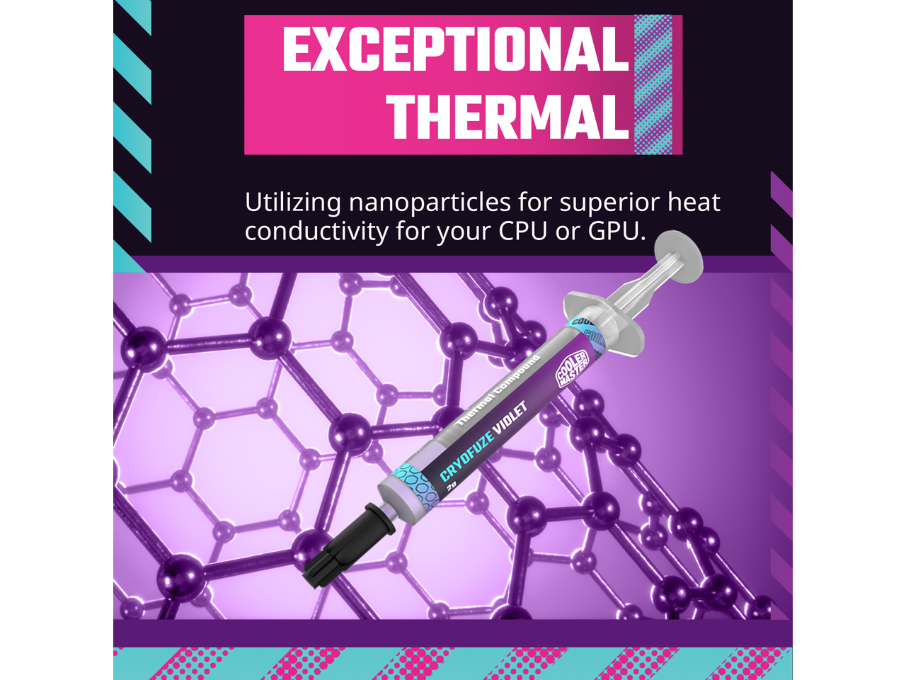 Cooler Master CryoFuze Violet High Performance Thermal Paste, Nanoparticles, High CPU/GPU