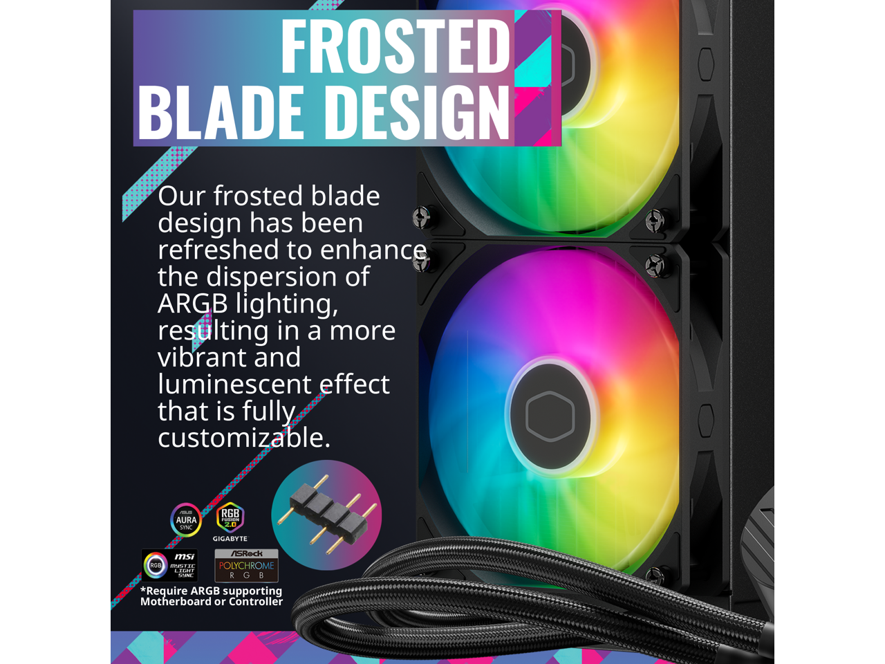 Cooler Master MasterLiquid 240L Core 240mm CloseLoop AIO Liquid Cooler, ARGB Sync, Gen S