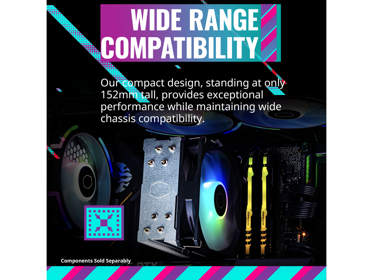 Cooler Master Hyper 212 Spectrum V3 CPU Air Cooler, ARGB Sync, 120mm