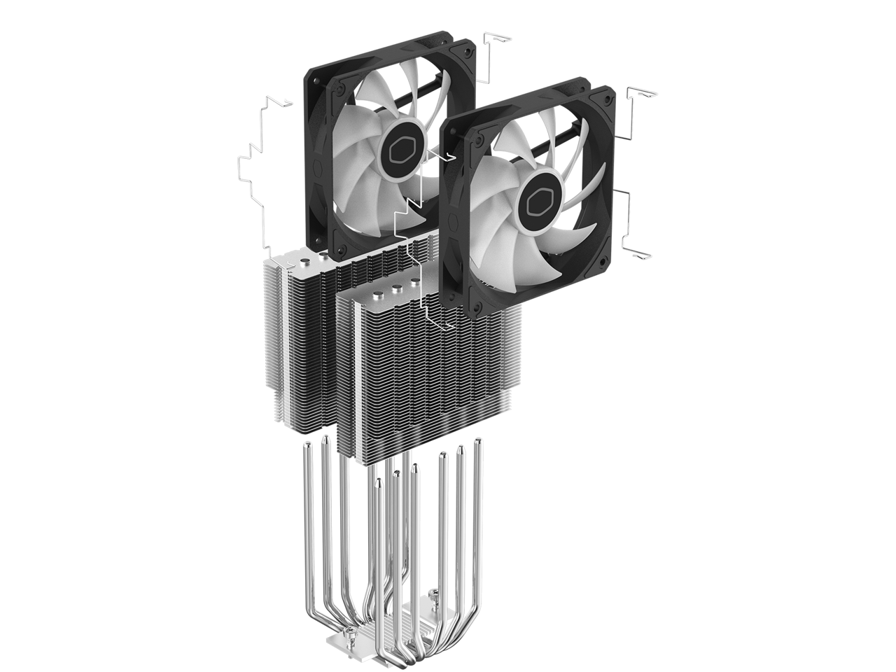 Cooler Master Hyper 620S Dual Tower CPU Air Cooler, ARGB Sync, 120mm
