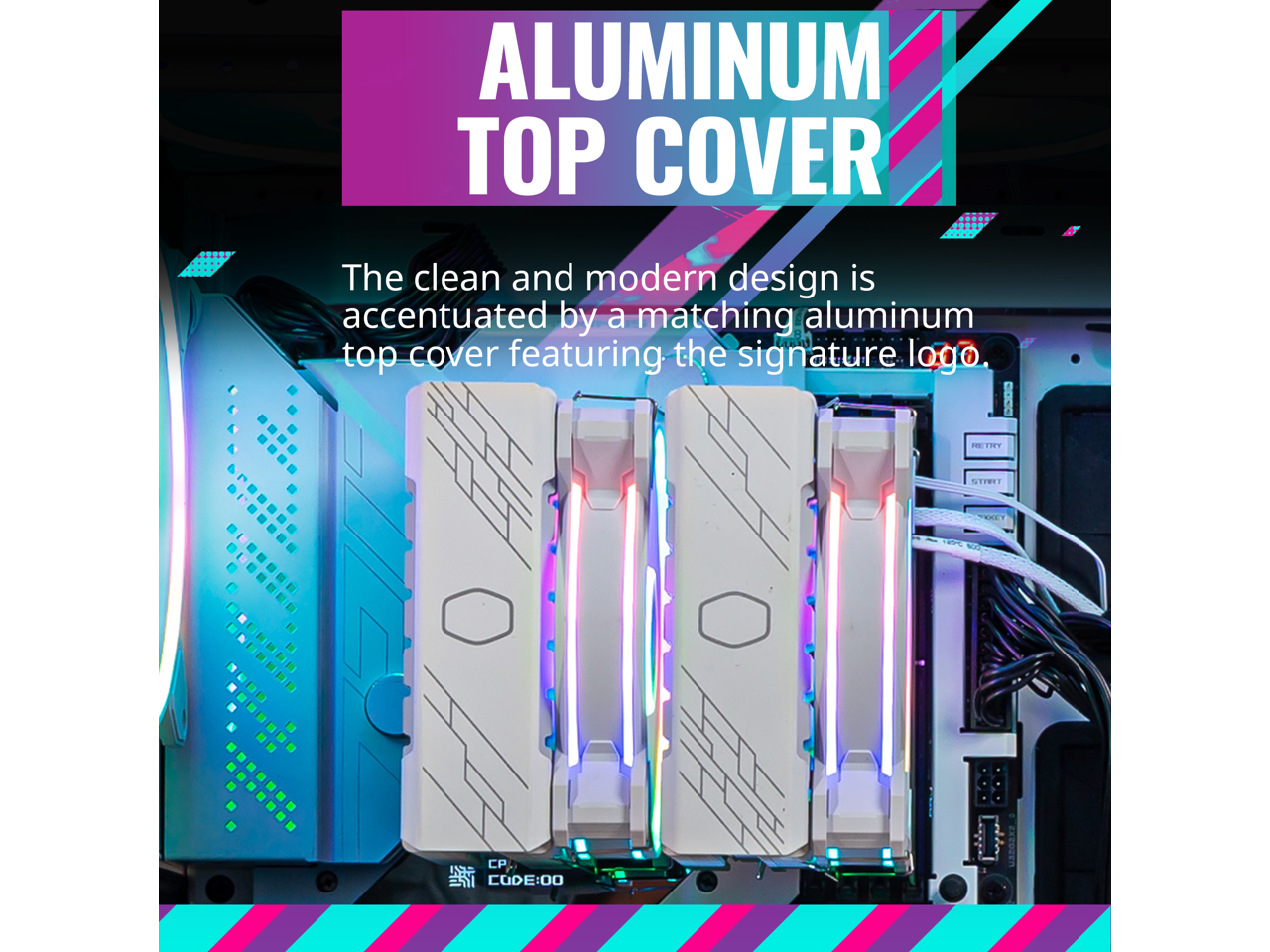 Cooler Master Hyper 622 Halo White CPU Air Cooler, MF120 Halo² Fan