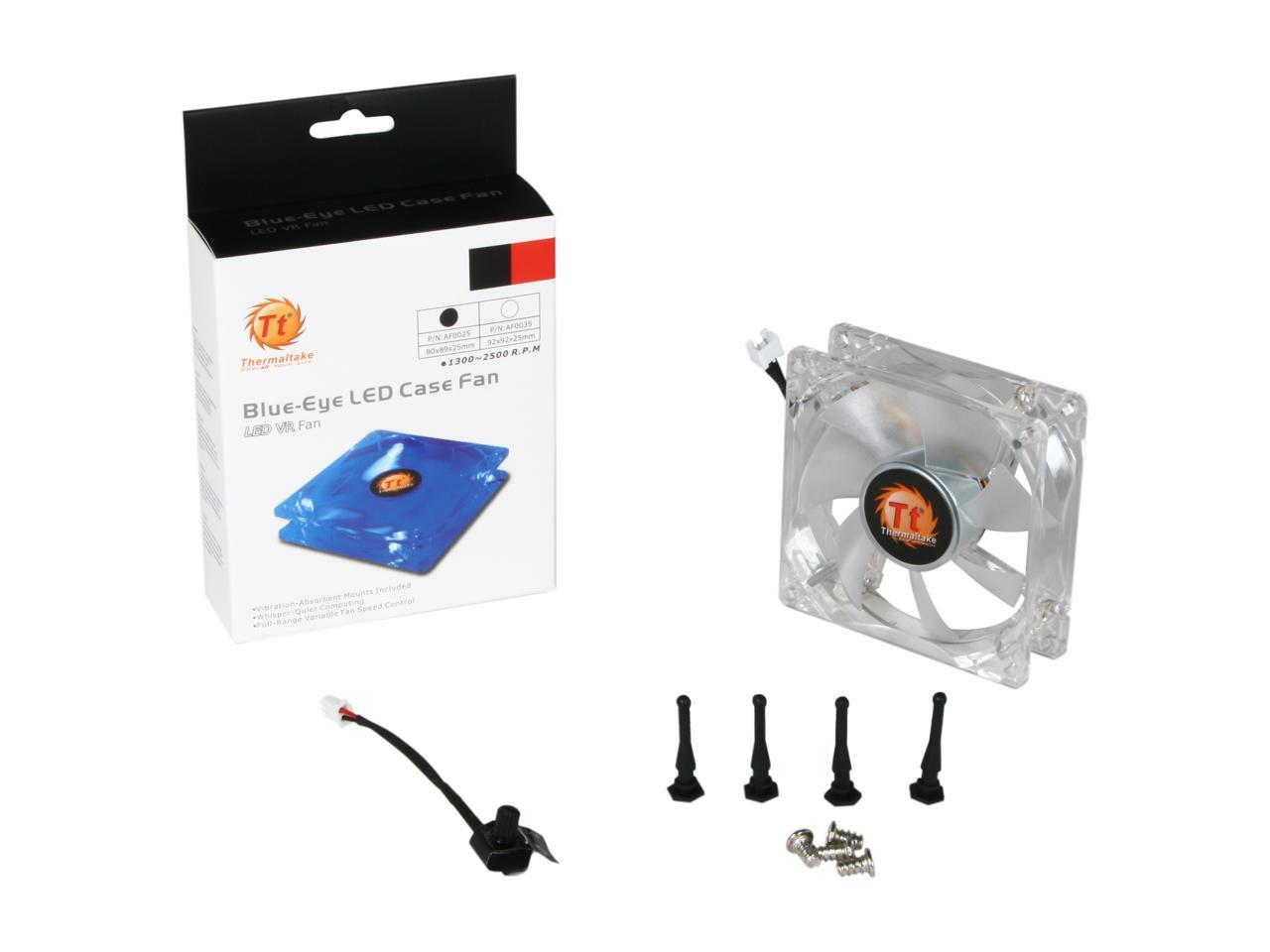 Thermaltake AF0025 Smart Blue LED 80mm Fan with Speed control knob