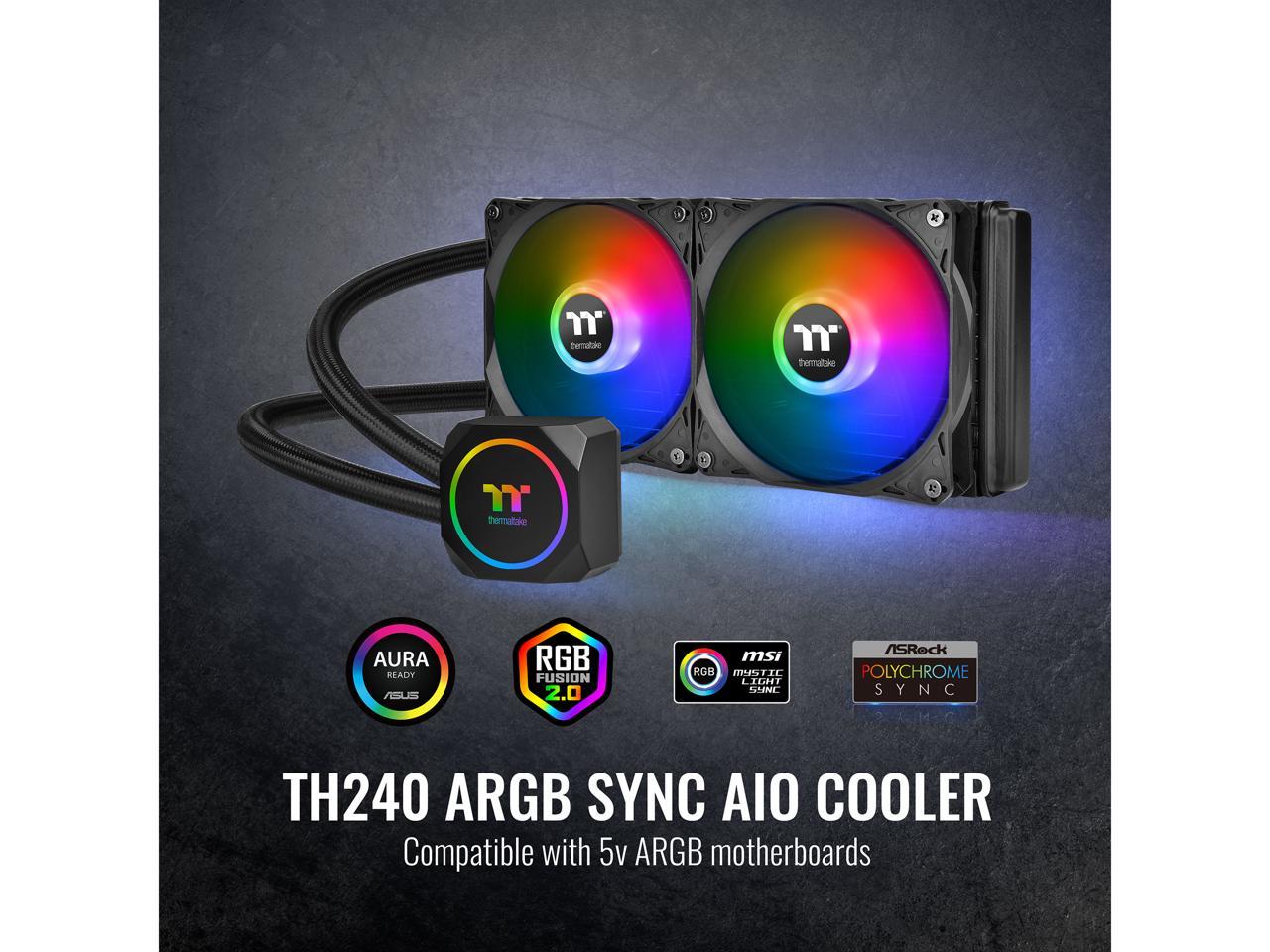 liquid cooling thermaltake th240 argb sync cl w286 pl12sw a