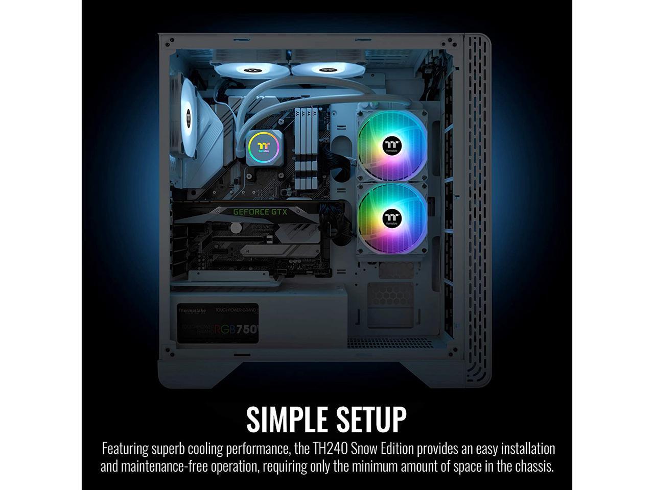 選択 Thermaltake TH240 ARGB Sync Snow Edition 簡易水冷CPUクーラー