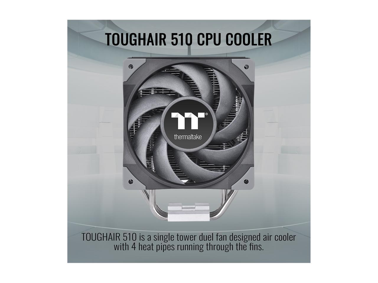 Thermaltake TOUGHAIR 510 180W TDP CPU Cooler, Intel/AMD Universal ...