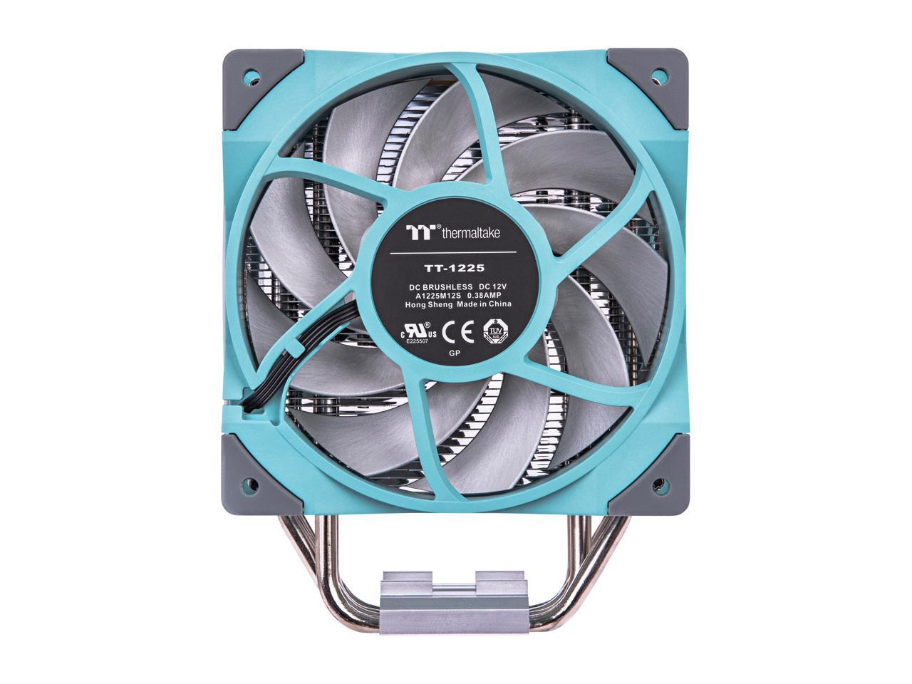 Thermaltake TOUGHAIR 510 180W TDP Turquoise Edition CPU Cooler, Dual 120mm 2000RPM High Static
