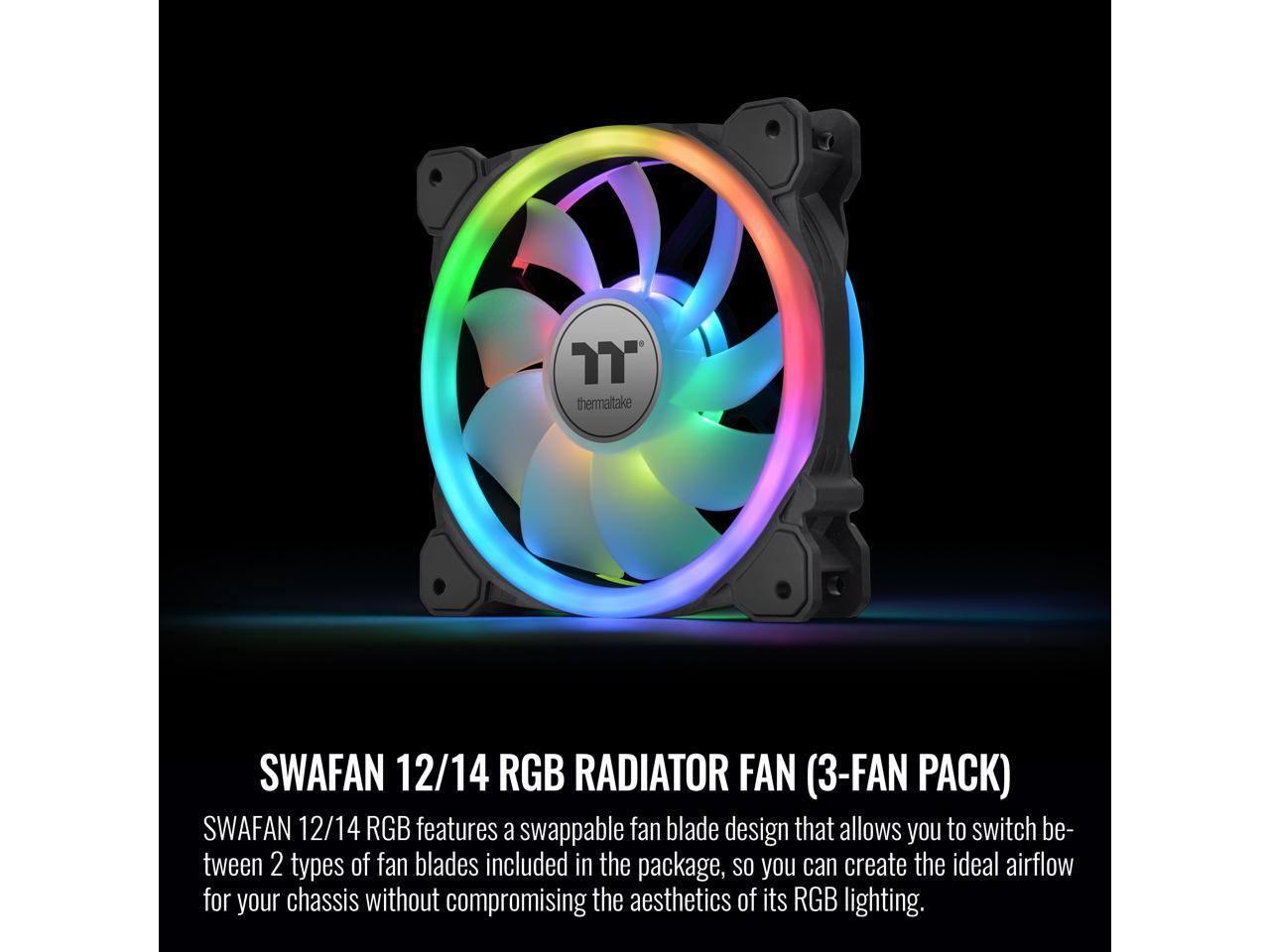 Thermaltake SWAFAN 12 RGB Radiator Fan TT Premium Edition 3 Pack