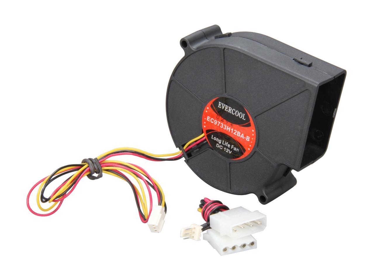 EVERCOOL EC-9733 Series F-EC9733H12BA-B 92mm Blower DC Fan - Newegg.com