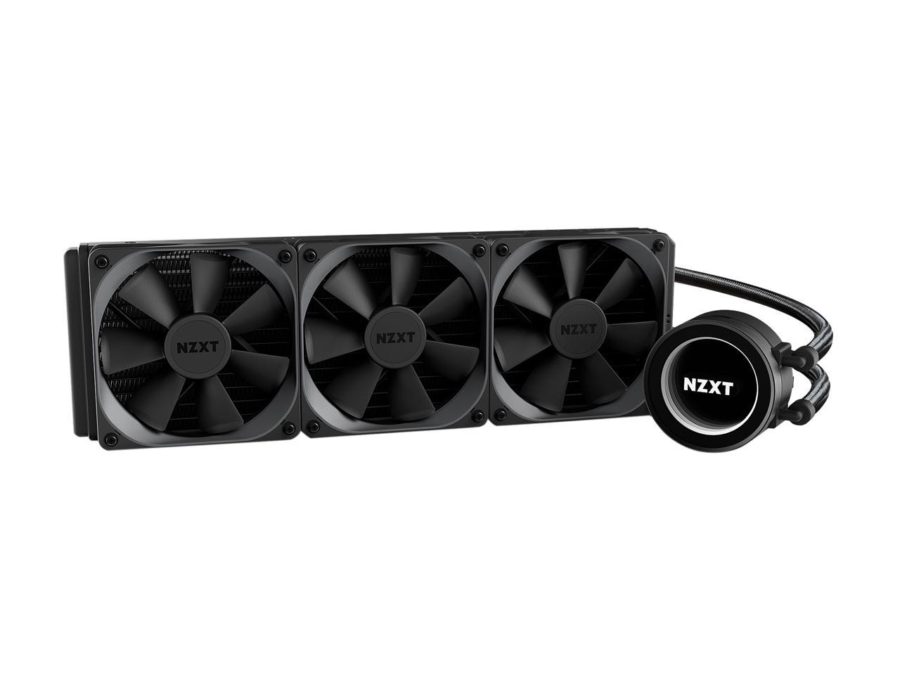 Nzxt Kraken X72 360mm All In One Rgb Cpu Liquid Cooler Cam Powered Infinity Mirror Design Performance Engineered Pump Reinforced Extended Tubing Aer P1mm Radiator Fan 3 Included Newegg Com