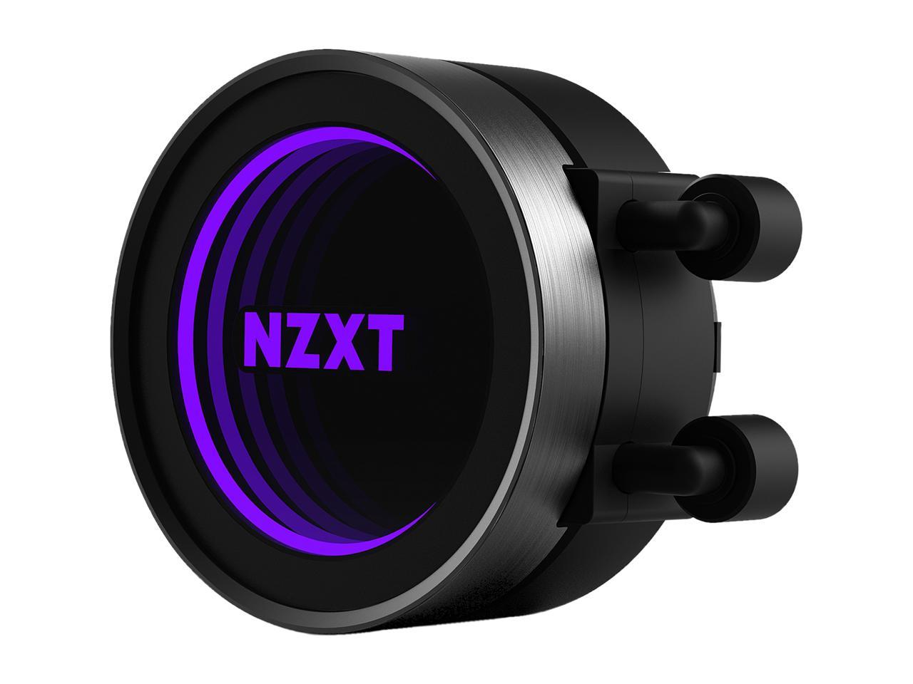 Nzxt Kraken X72 360mm All In One Rgb Cpu Liquid Cooler Cam Powered Infinity Mirror Design Performance Engineered Pump Reinforced Extended Tubing Aer P120mm Radiator Fan 3 Included Newegg Com