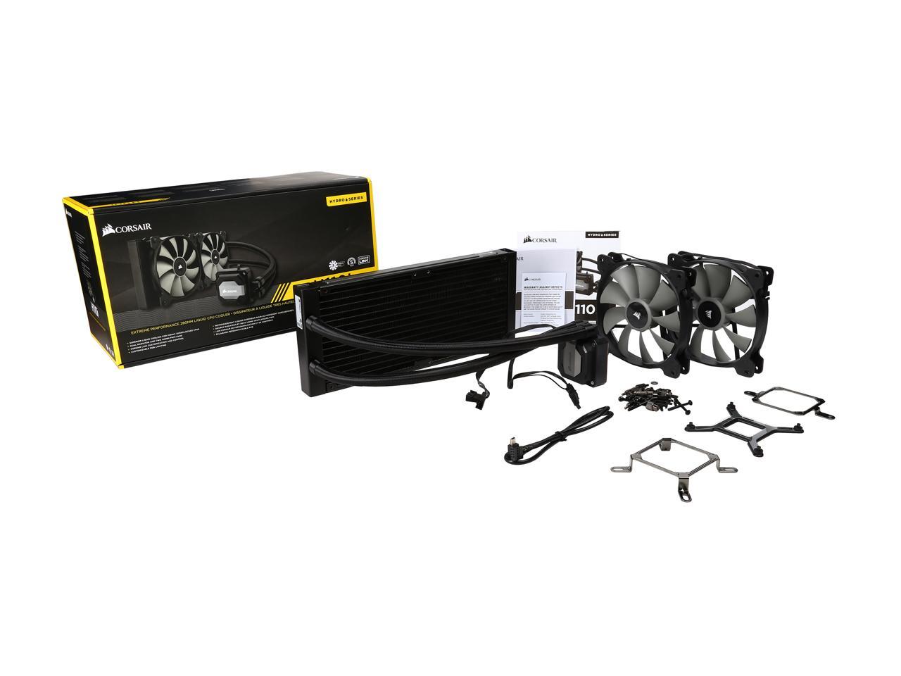 Corsair Hydro Series H110i Extreme Performance Water Liquid Cpu Cooler Cooling 280mm Cw Ww Newegg Com