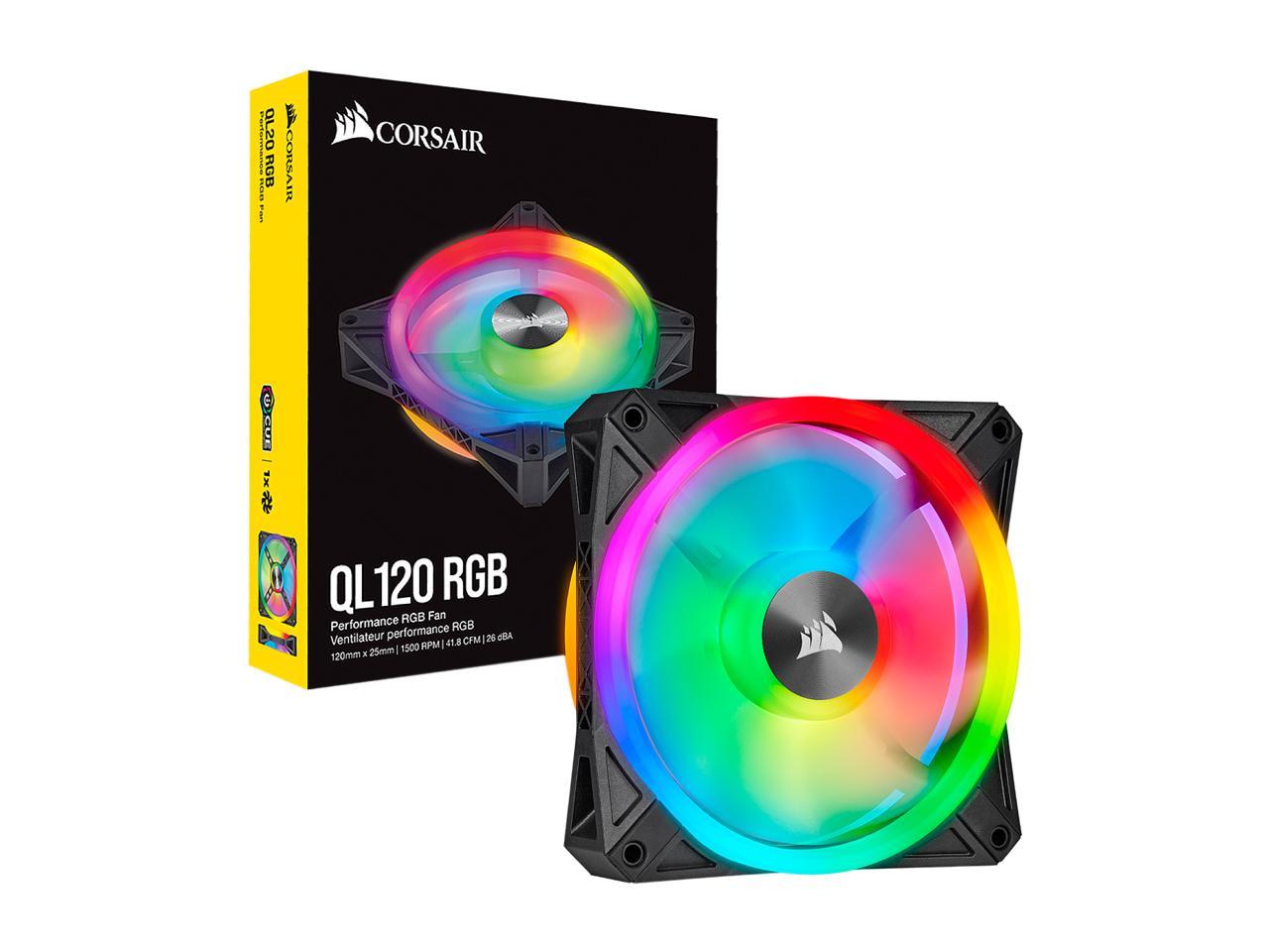 CORSAIR QL Series, iCUE QL120 RGB, 120mm RGB LED Fan, Single Pack, CO- 9050097-WW - Newegg.com