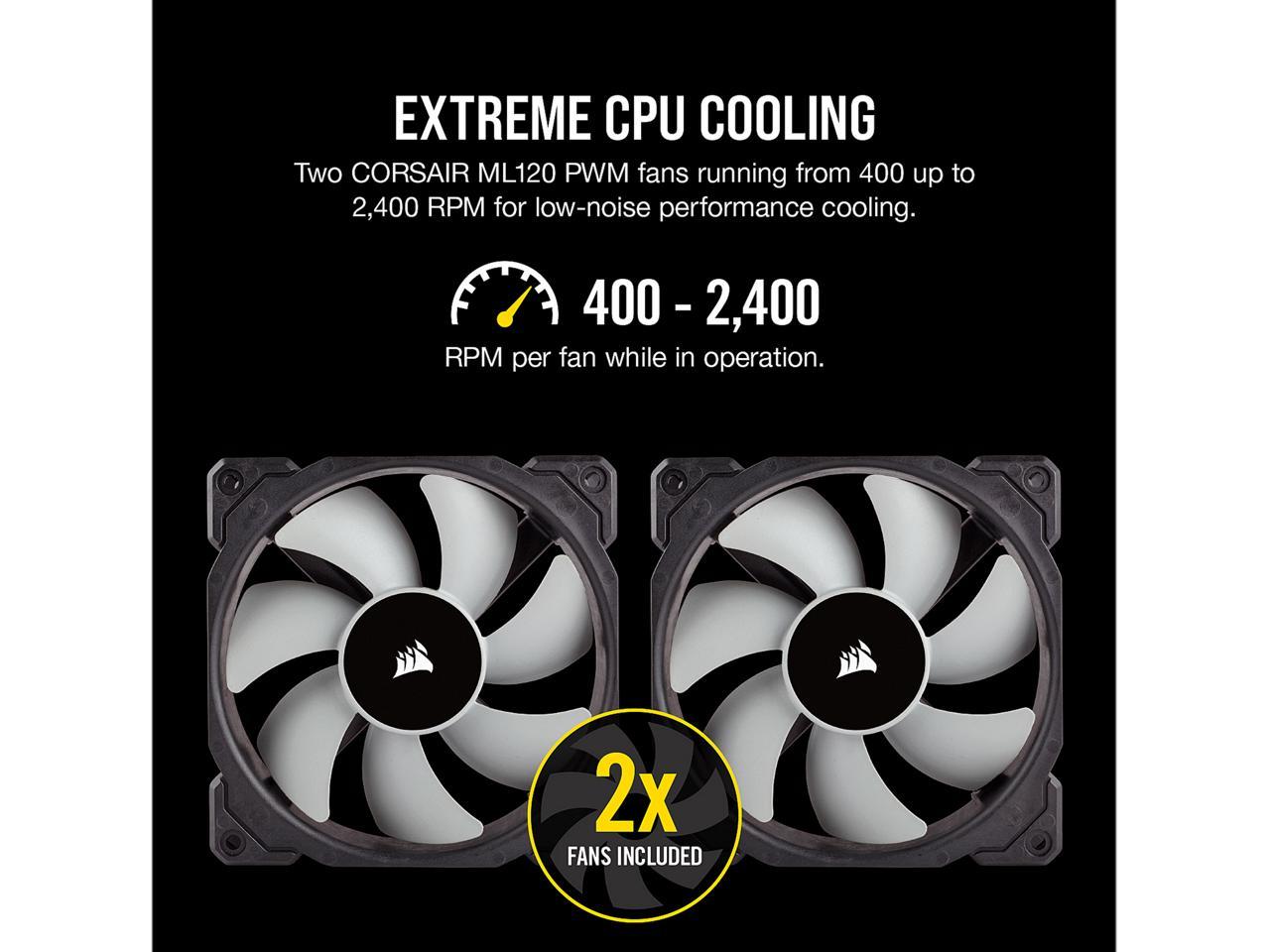 CORSAIR iCUE H100i RGB PRO XT, 240mm Radiator Fans - Newegg.com