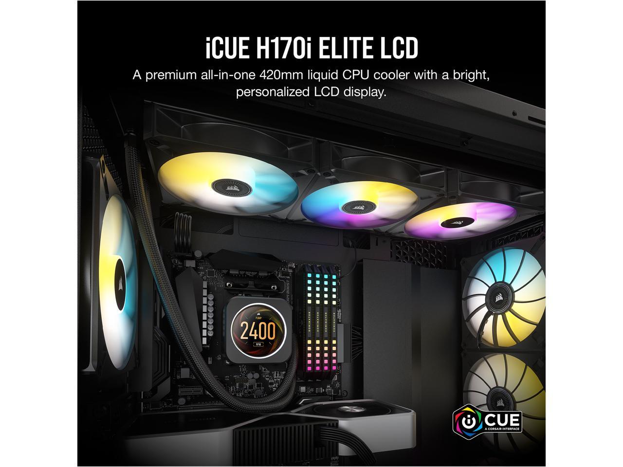 CORSAIR iCUE H170i ELITE LCD 420mm Liquid CPU Cooler - Newegg.ca