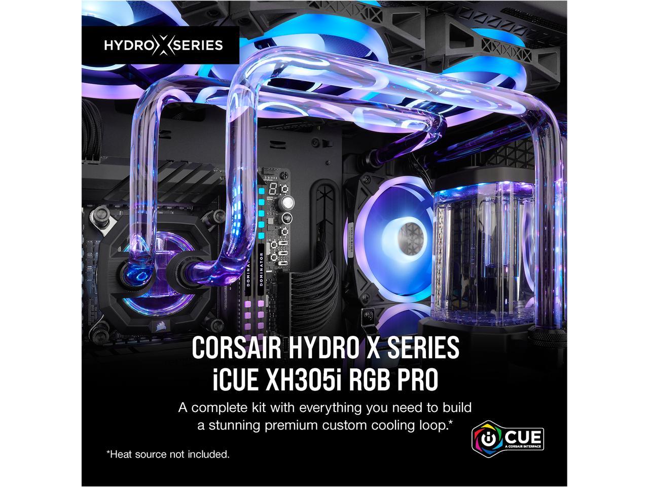 CORSAIR Hydro X Series ICUE XH305i RGB PRO Custom Cooling Kit - Black ...