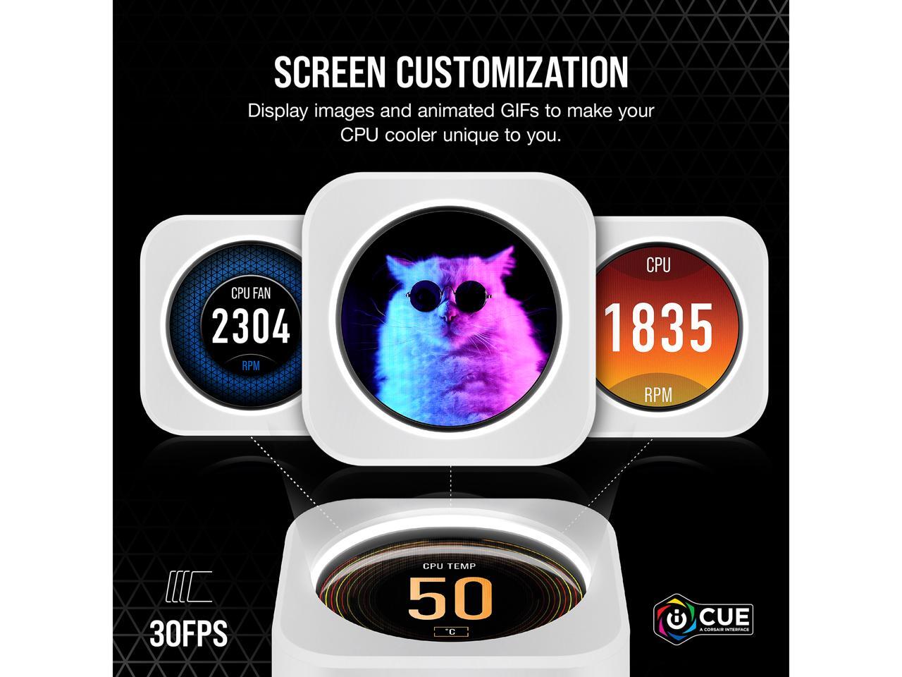 CORSAIR iCUE ELITE CPU Cooler LCD Display Upgrade Kit White
