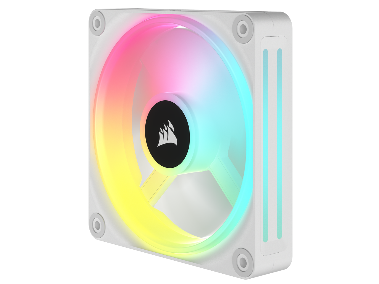 CORSAIR QX RGB Series, ICUE LINK QX120 RGB WHITE, 120mm Magnetic Dome ...