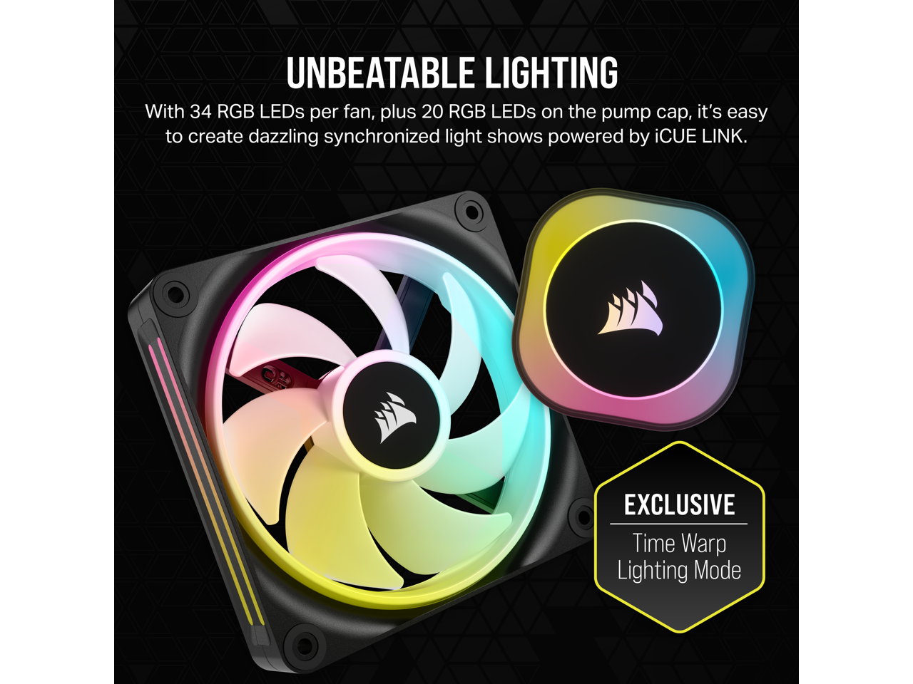 CORSAIR iCUE LINK H150i RGB Liquid CPU Cooler QX120 RGB Fans 360mm