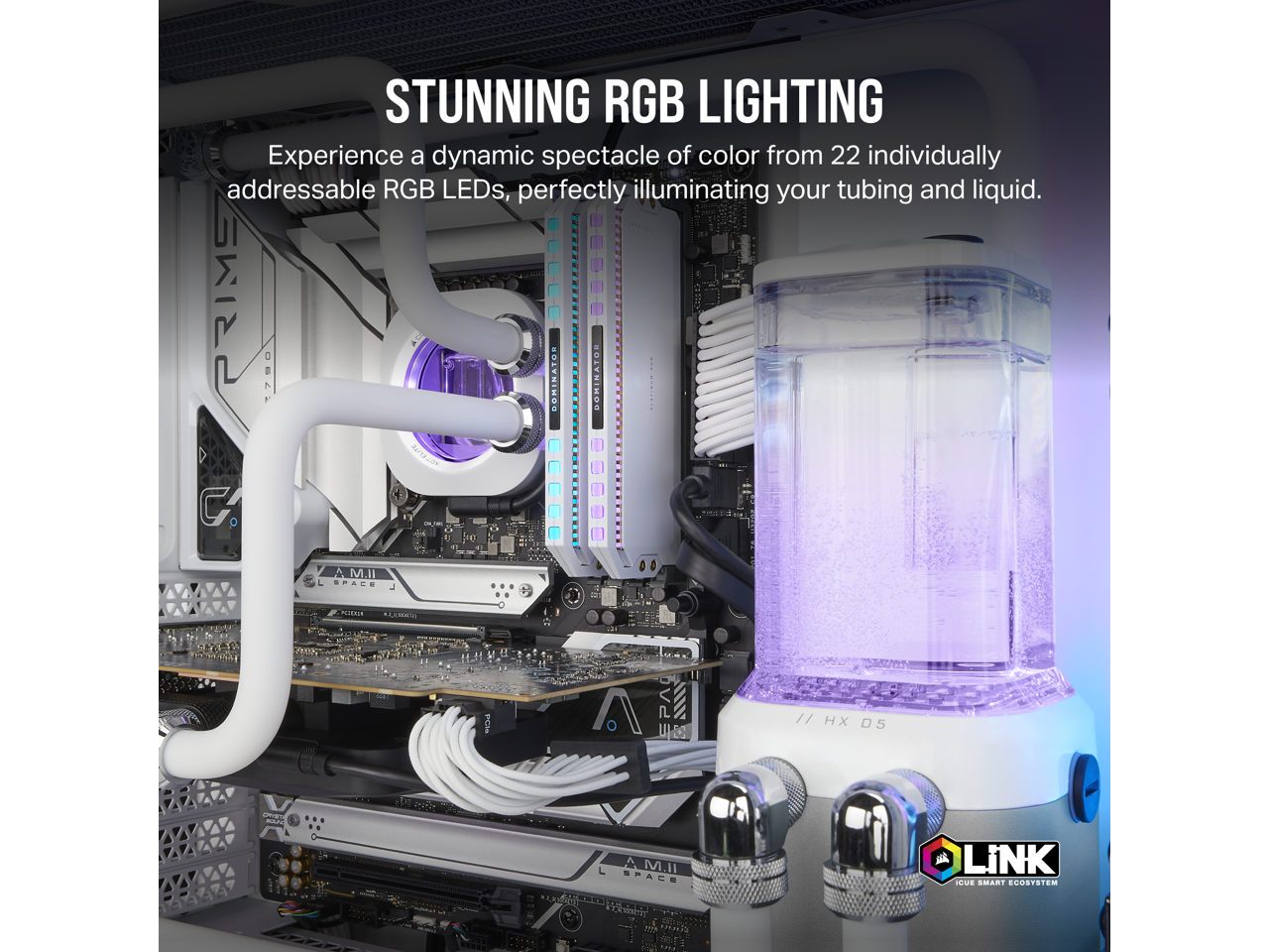 CORSAIR iCUE LINK XD5 RGB ELITE WHITE PumpReservoir Unit D5 PWM Pump