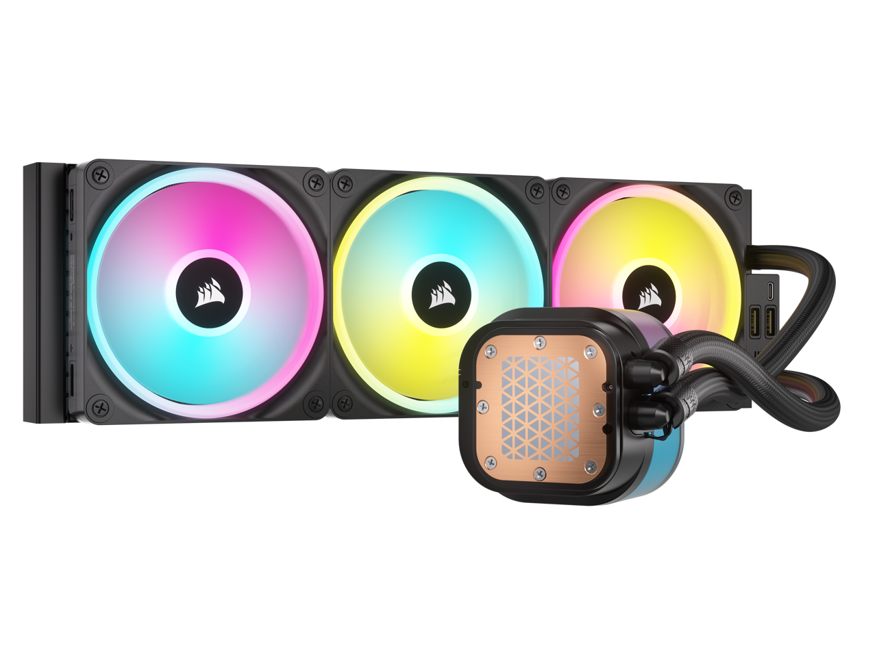 CORSAIR iCUE LINK H150i LCD Liquid CPU Cooler QX120 RGB Fans 360mm