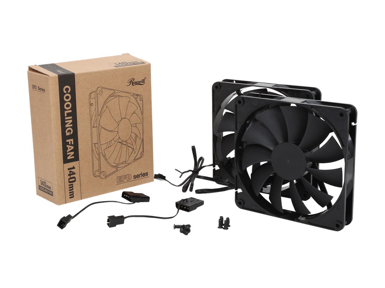 Rosewill RFBF131411 140mm Computer Case Cooling Fan with LP4 Adapter