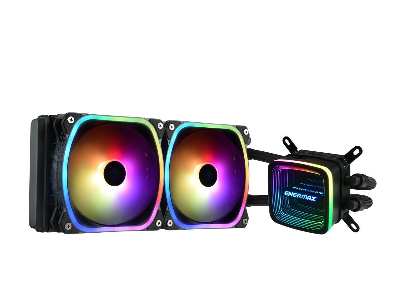Enermax AQUAFUSION ADV 240 ARGB AIO CPU Liquid Cooler, Infinity Mirror