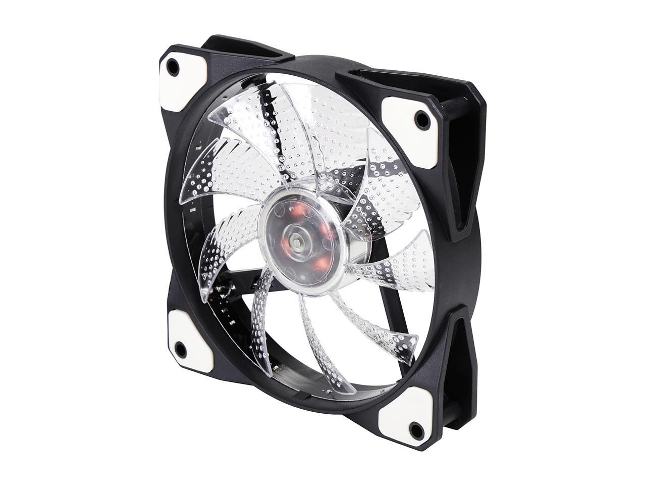 APEVIA AF512LS4C 120mm Multicolor LED Ultra Silent Case Fan w/ 15 LEDs