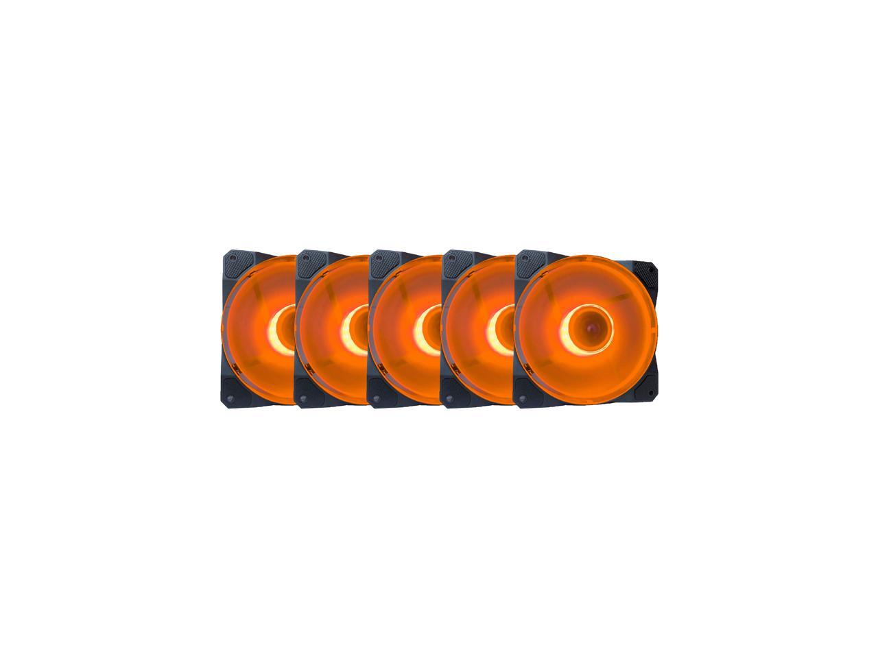 APEVIA CO512LOG Cosmos 120mm Orange LED Ultra Silent Case Fan w/ 16