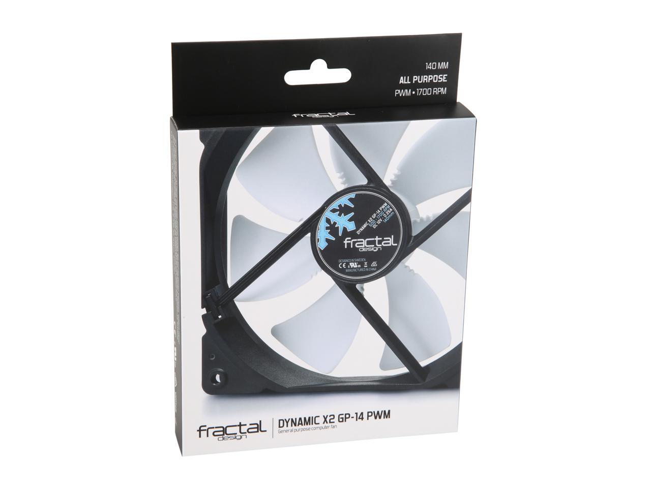 Fractal Design Dynamic X2 PWM GP-14 140mm High Durability Long Life Sleeve  Bearing Black/White Radiator Optimized Computer Case Fan - Newegg.com