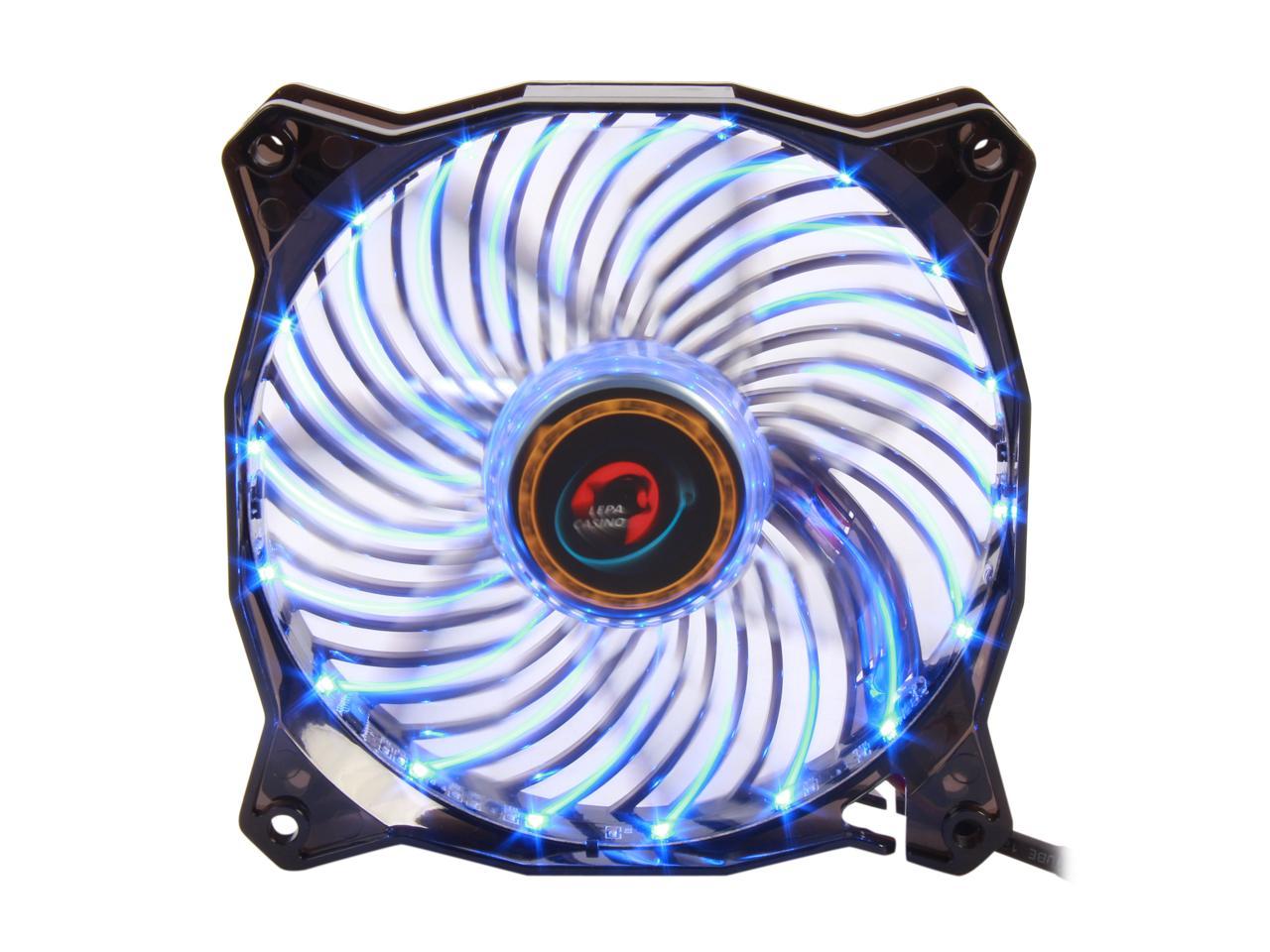 MassCool BLD-12025V1 120mm 3Pin Fan & 4Pin Molex Blue LED Case Fan 
