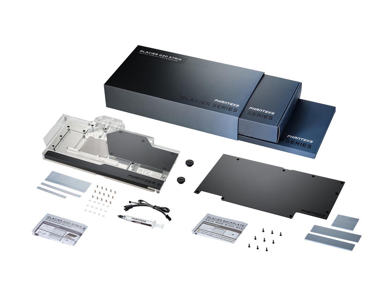Aluminum Cover Acrylic Cover Nickel-Plated Copper Base Full Water Block Phanteks Glacier G2070 Strix for Asus ROG Strix RTX 2070/2060 D-RGB Lighting Black Aluminum Cover Acrylic Cover Nickel-Plated Copper Base Full Water Block Phanteks Glacier G2070 Strix for Asus ROG Strix RTX 2070/2060 D-RGB Lighting Black