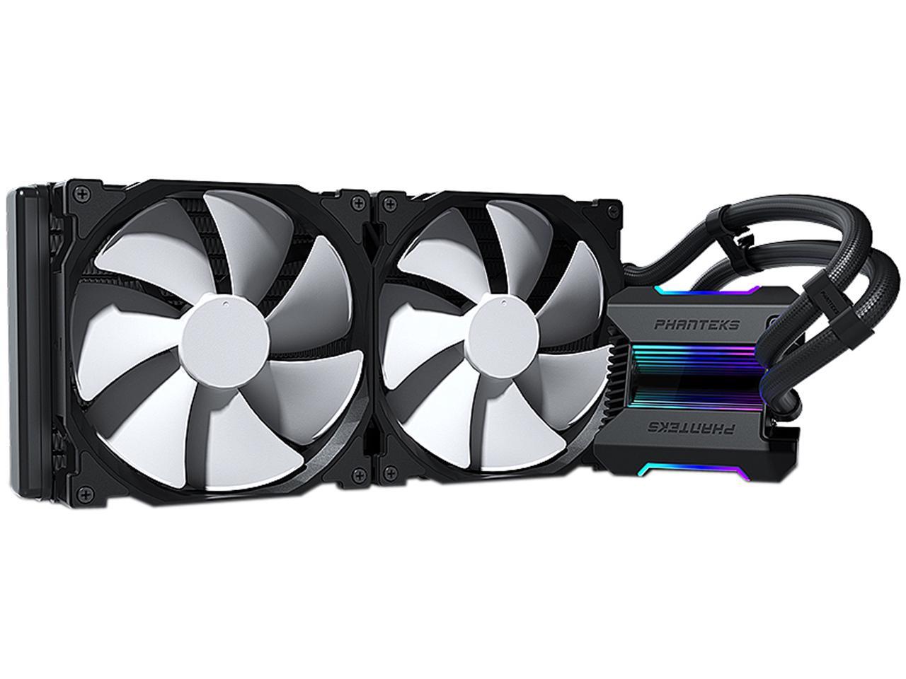 Phanteks Glacier One 280mp D Rgb Aio Liquid Cpu Cooler Infinity Mirror Pump Cap Design 2x Silent 140mm Mp Pwm Fans Black Ph Go280mp Dbk01 Newegg Com