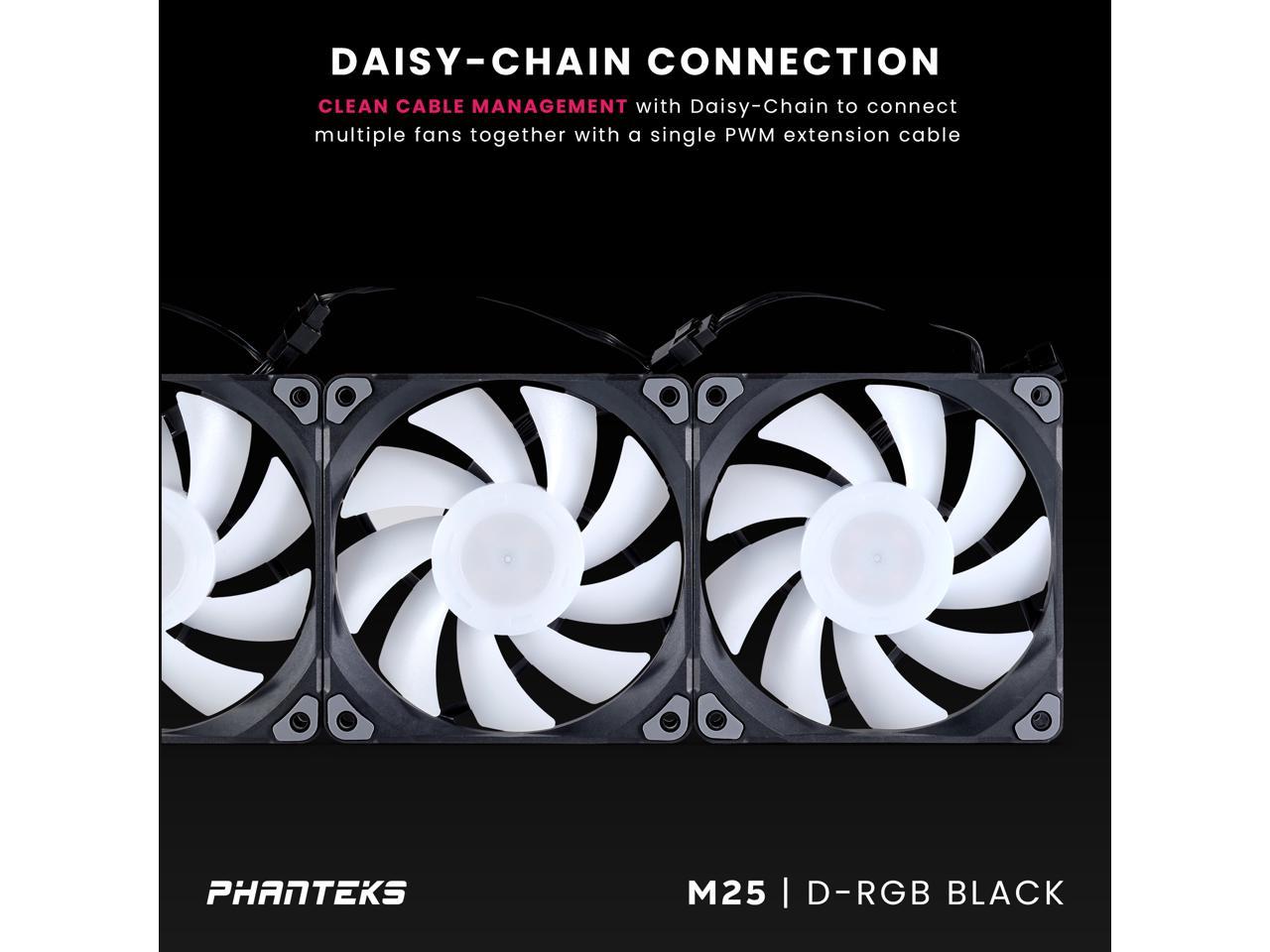 Phanteks M25-120 D-RGB Fan, High-Airflow Radiator Performance, PWM ...