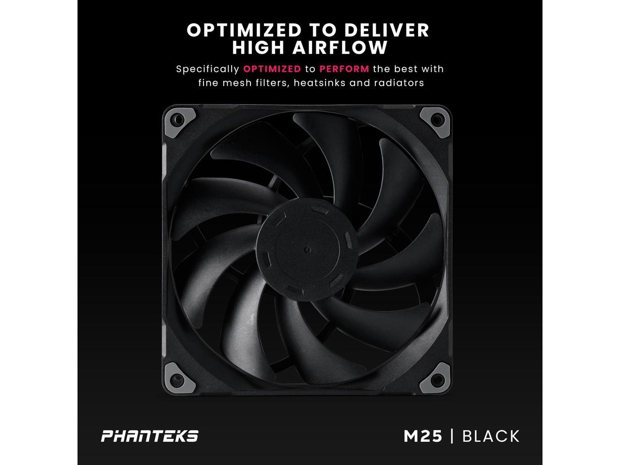 Phanteks M25-140 Fan, High-Airflow Radiator Performance, PWM Control Up ...