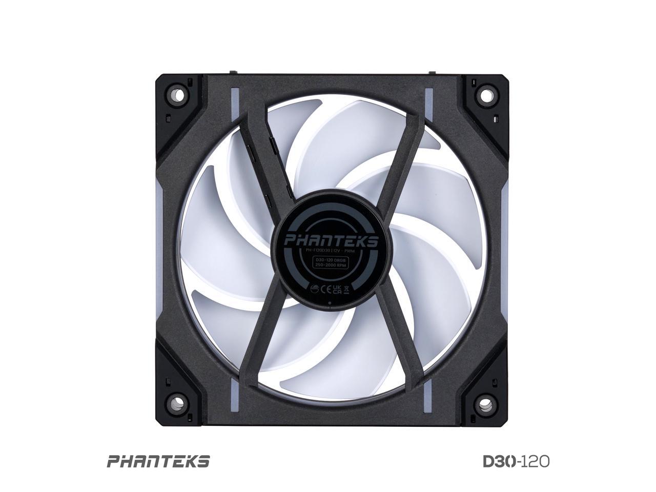 Phanteks D30-120 D30-120, Black, 3 Pack DRGB LED (573) Case Fans ...